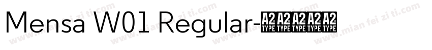 Mensa W01 Regular字体转换